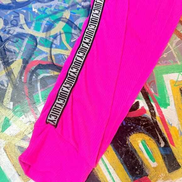 Juicy Couture Hot Pink Sleep Pants w Logo Sides & Drawstring | Y2K Vibe |  Large - Picture 2 of 13